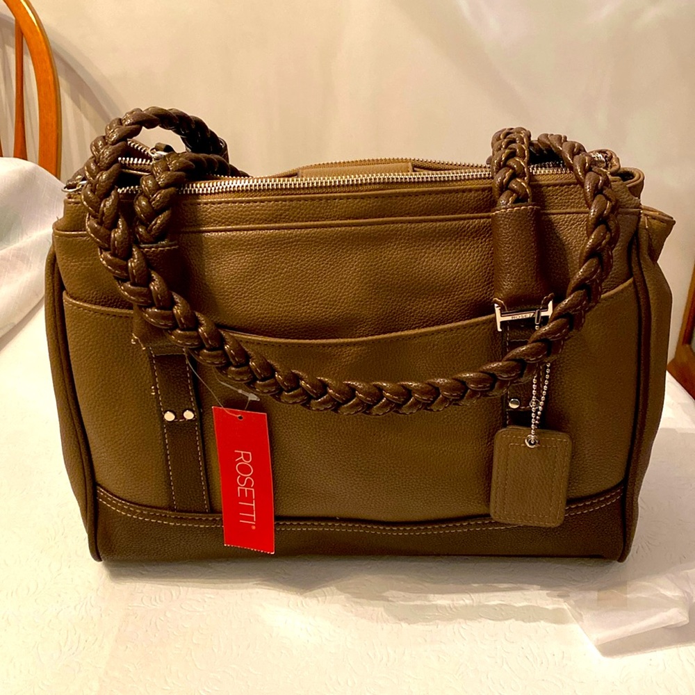 Rossetti handbag, 2 tone brown, never used, new with tags